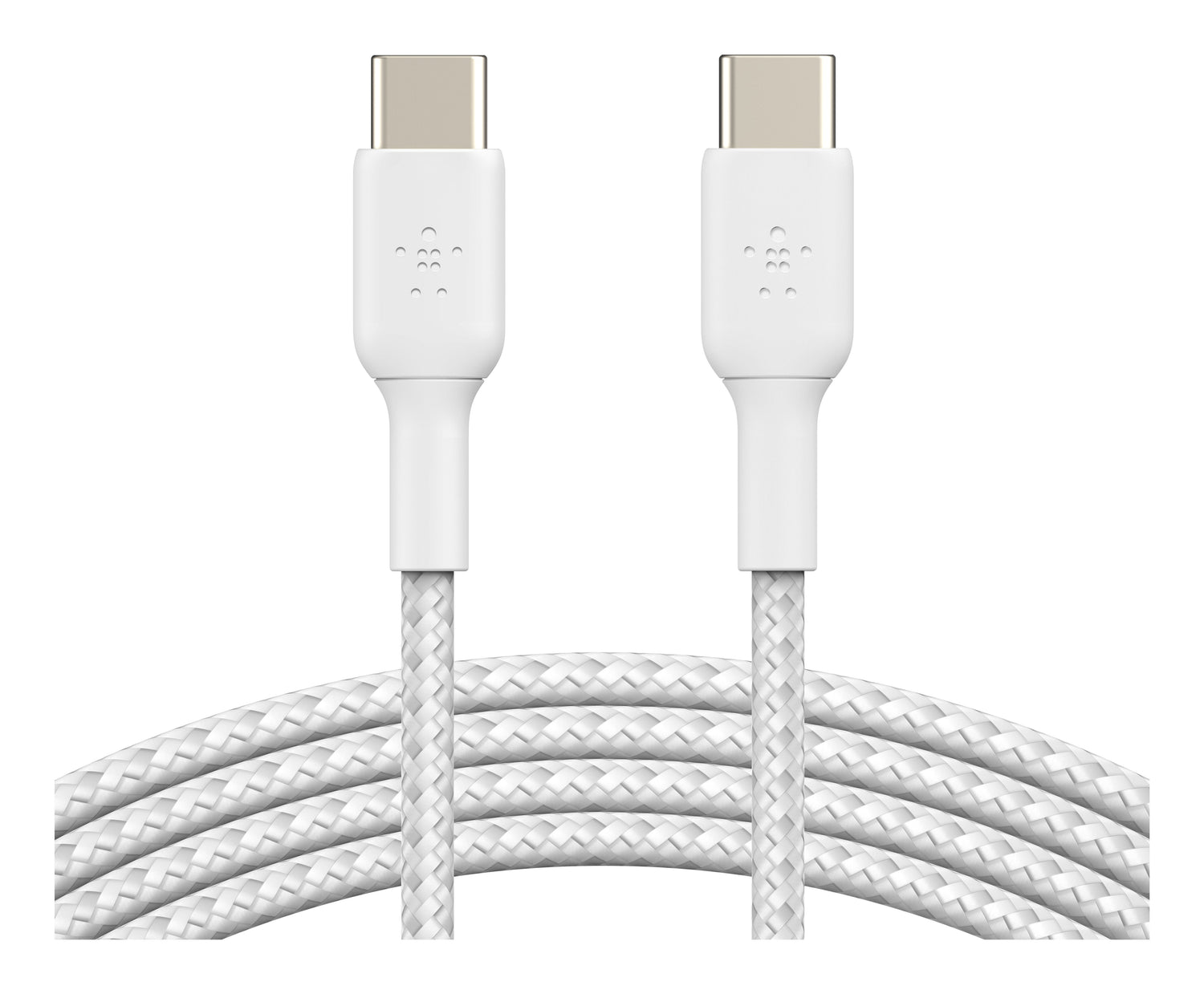 1x2 Belkin Braided Pvc Cable 1m Usb-C/Usb-C Wh.  Cab004bt1mwh2pk
