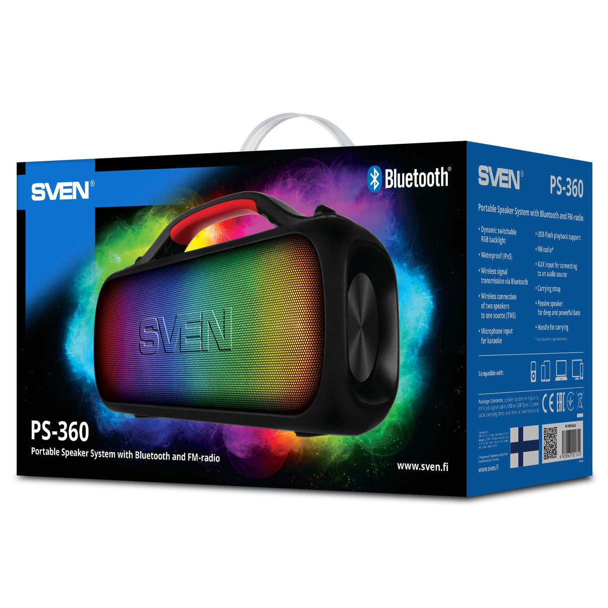 EAN 6438162021740 - SVEN PS-360 altavoz portátil o de fiesta Altavoz monofónico portátil Negro 24 W imagen 12
