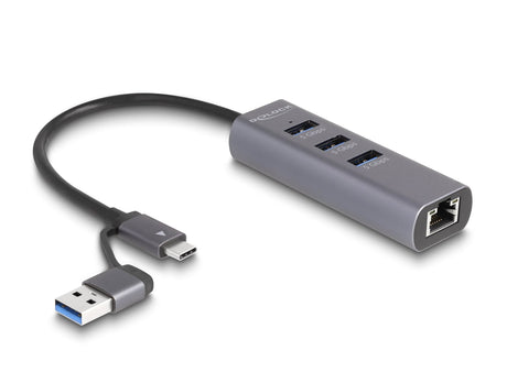 EAN 4043619642823 - DeLOCK 64282 base para portátil y replicador de puertos Alámbrico USB 3.2 Gen 1 (3.1 Gen 1) Type-C Gris imagen 1