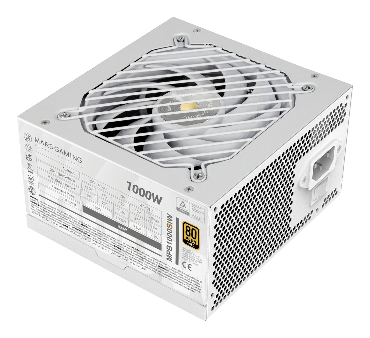 Fuente De Alimentación Mars Gaming Mpb1000siw1000 W 24-Pin Atx Atx Blanco