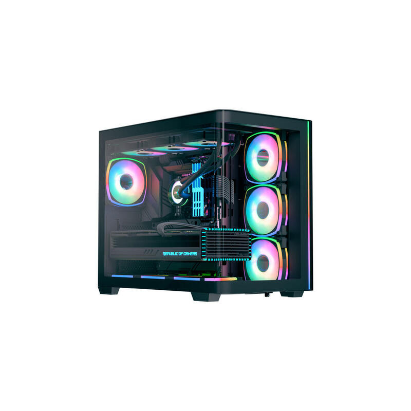 Aerocool P500c Evo-G-Bk-V1, Torre Hoiling Black, Vidrio Templado X 2 Accm-Pn03043.11