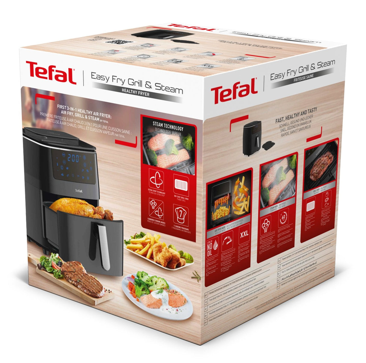 EAN 3045380020214 - Tefal Easy Fry Grill & Steam FW2018 Sencillo Independiente 1700 W Freidora de aire caliente Negro imagen 16