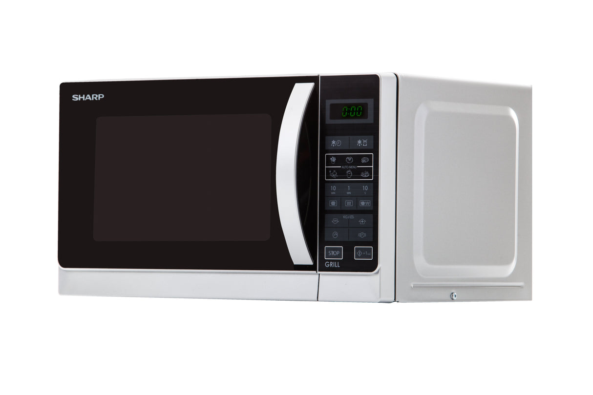 Microondas Con Grill Sharp R642inw 800w (1000w Grill) 20 Litros Control Táctil Pantalla Led 11 Niveles Potencia 8 Funciones Automáticas