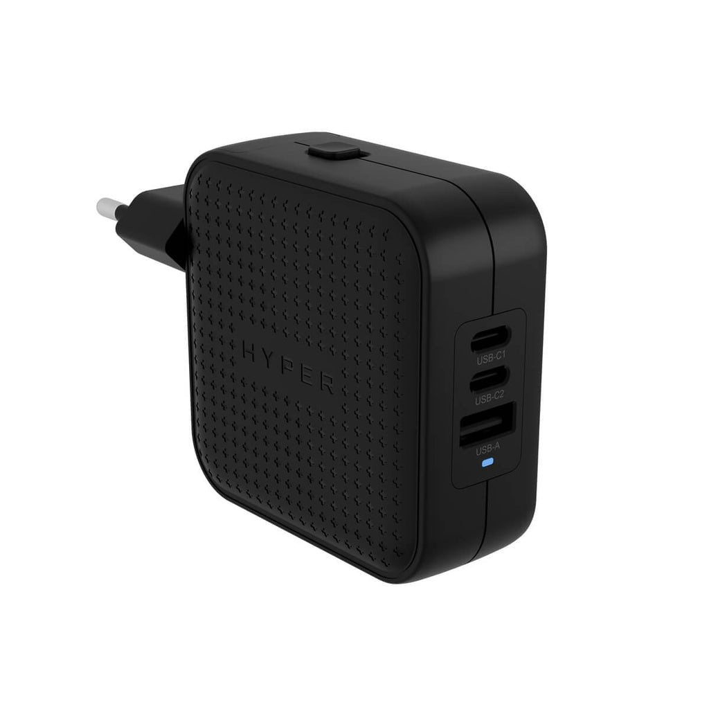 Hyperâ® Hyperjuiceâ® 70w Usb-C Gan Travel Charger (3c+1a) - Black