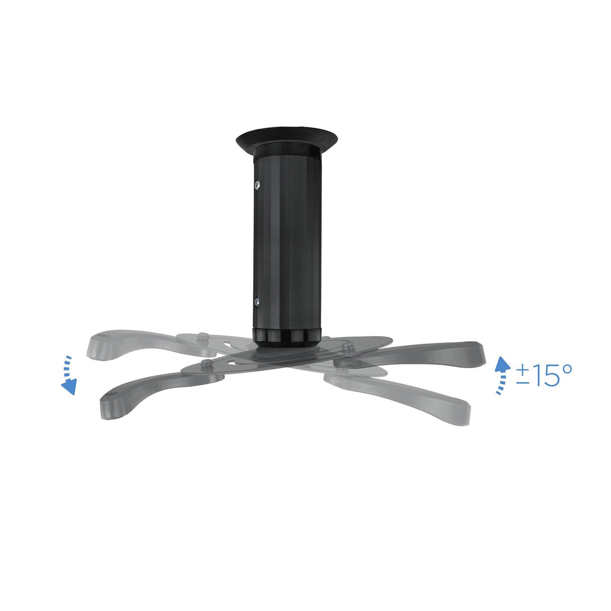 Tooq Soporte Universal De Techo Para Proyector - Inclinable Y Giratorio - Peso Max 10kg - Negro