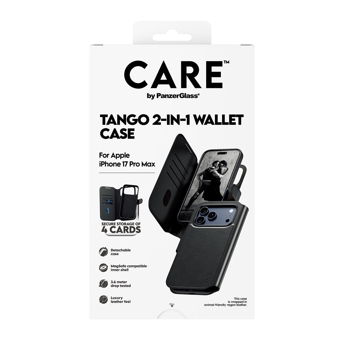 Panzerglass Care Feature Case Tango 2-In-1 Wallet W. Magsafe Iphone 17 Pro Max