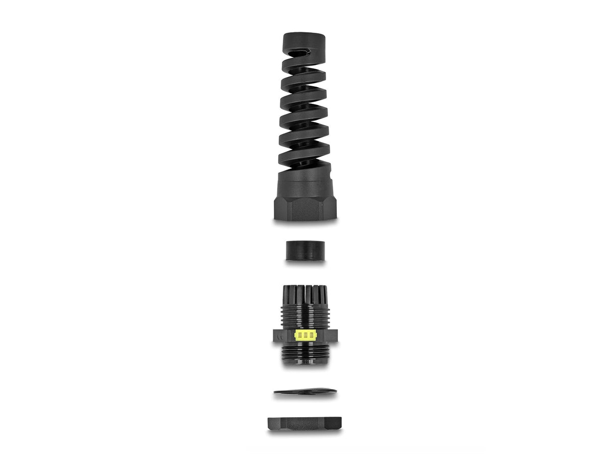 Delock Prensaestopas M16 Con Ventilación Y Alivio De Tensión Ip68 Staub- Y Impermeable Negro 2 Unidades