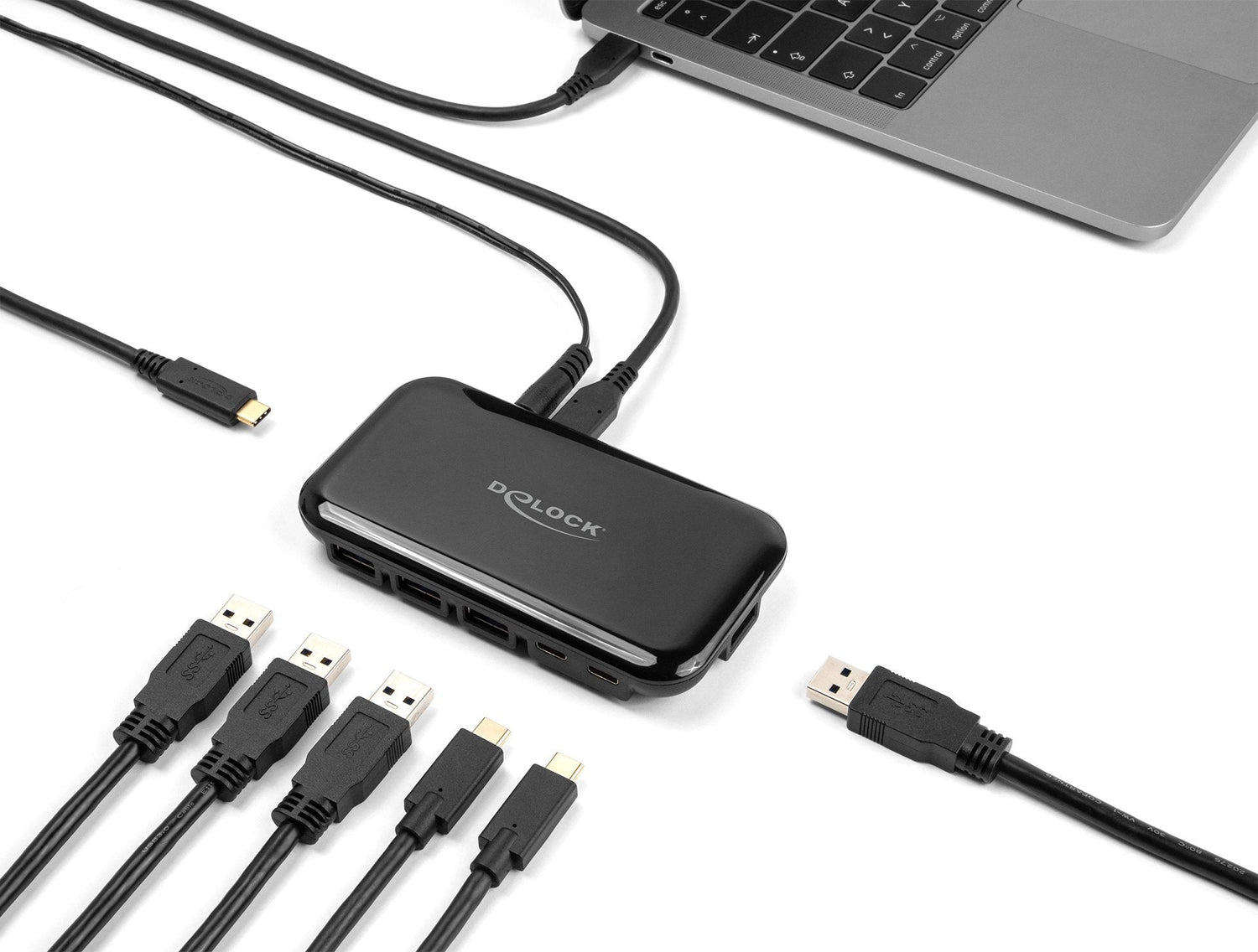 Delock 7 Port Usb 3.2 Gen 2 Hub Con 4 Usb Typ-A Y 3 Usb Tipo-C Ports