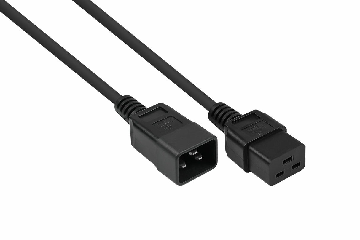 Kabelmeister Cable Alargador Iec C20 An C19 Negro. 2 M