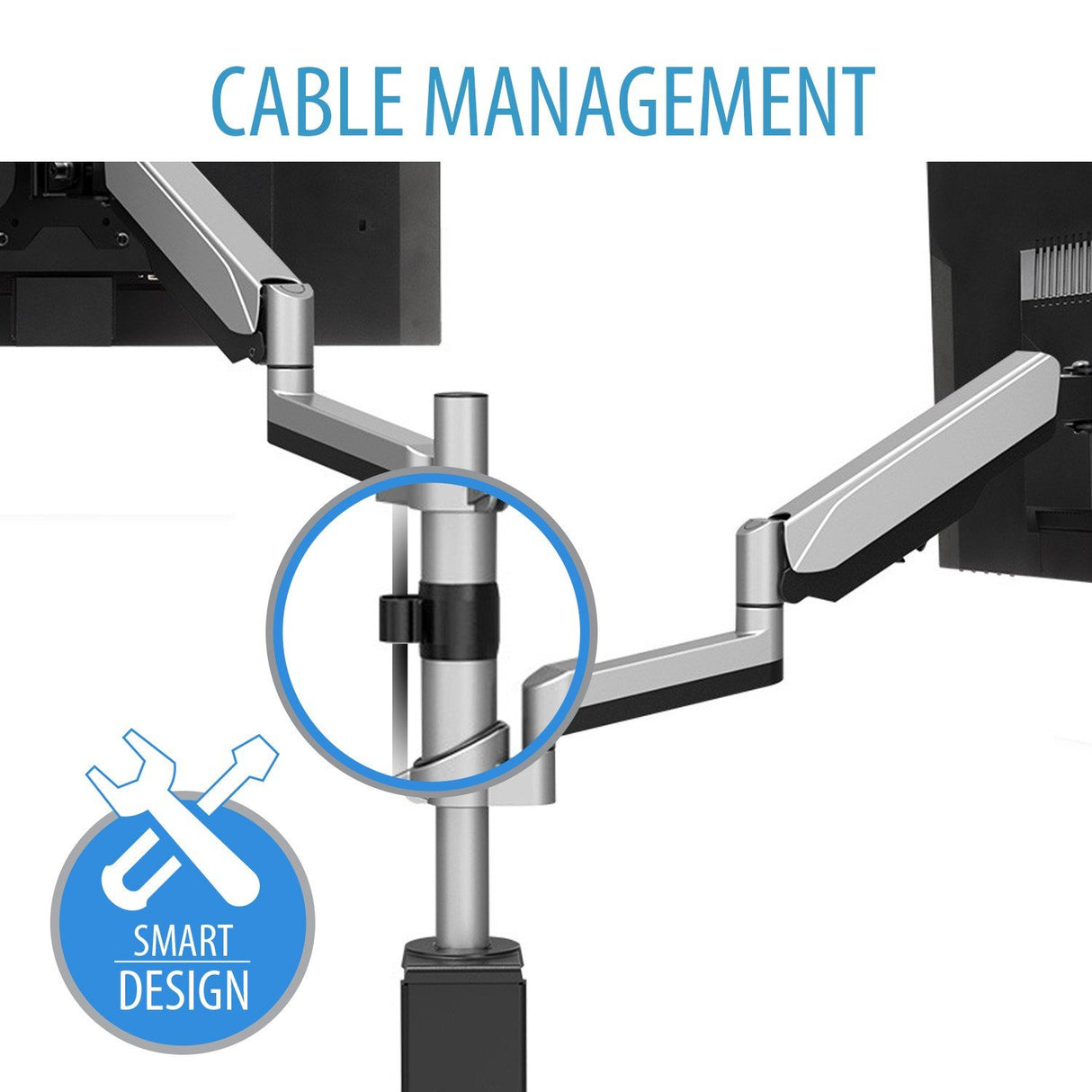 EAN 0662919099096 - V7 DM1DTA-1E soporte para monitor 81,3 cm (32") Escritorio Plata imagen 9