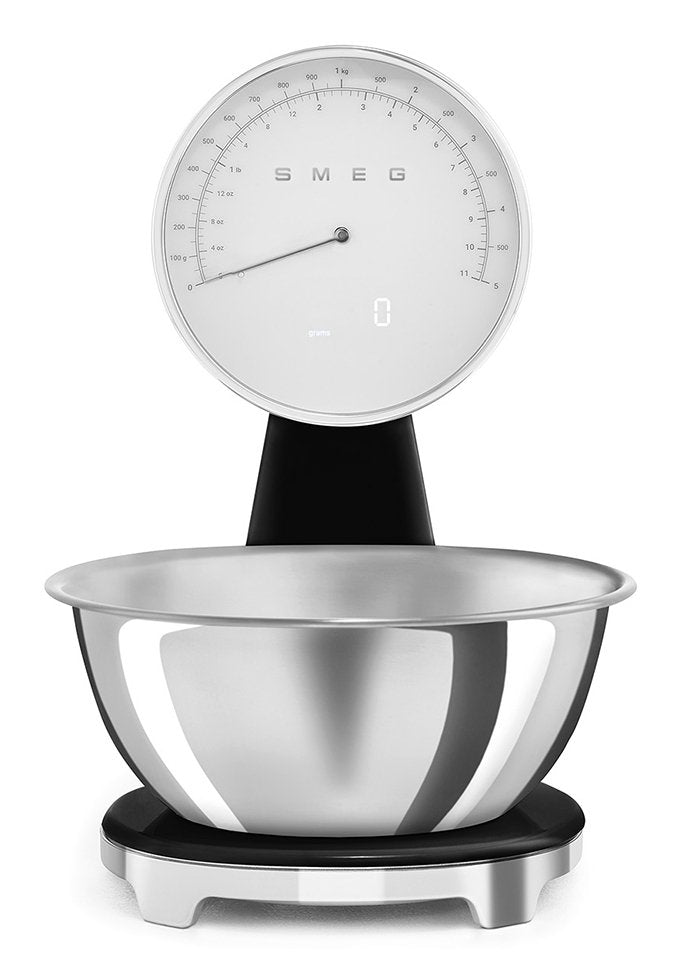 Smeg Analog And Digital Kitchen Scale Black Ksf01blww