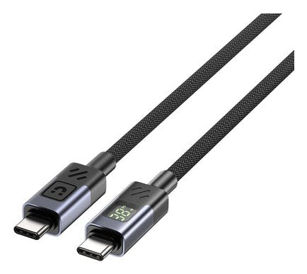 Unitek C14158abk01-1m Usb-C Cable Charging With Led Display 1m Black
