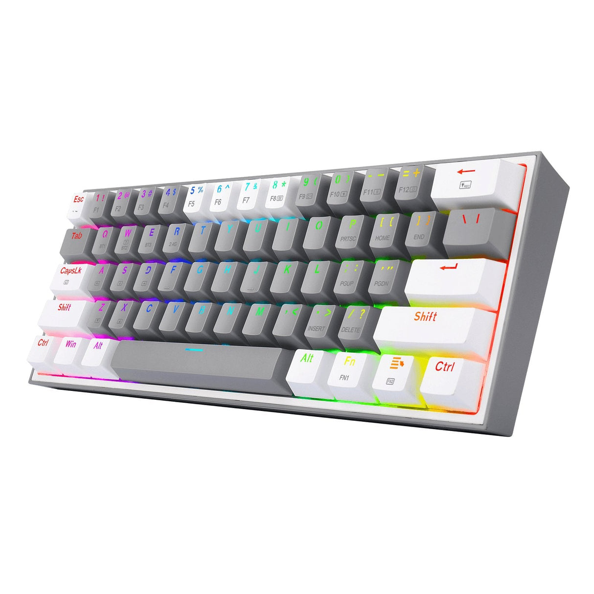Redragon Fizz Pro Teclado Español Mecanico Gaming Rgb Gris/Blanco