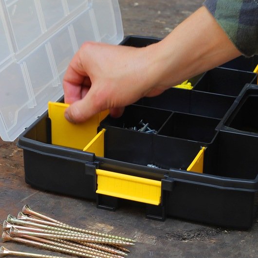 EAN 3253561974830 - Stanley 1-97-483 pieza pequeña y caja de herramientas Caja para piezas pequeñas Nylon Negro, Transparente imagen 7