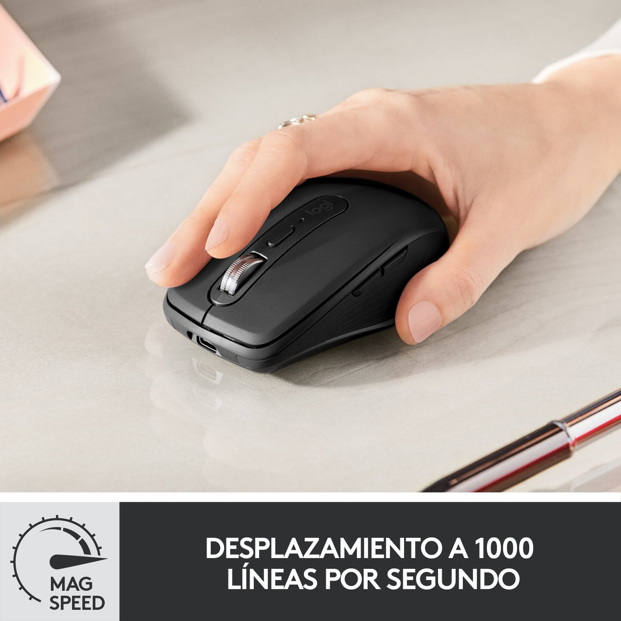 EAN 5099206092938 - Logitech MX Anywhere 3 ratón Viajes mano derecha RF Wireless + Bluetooth 4000 DPI imagen 8