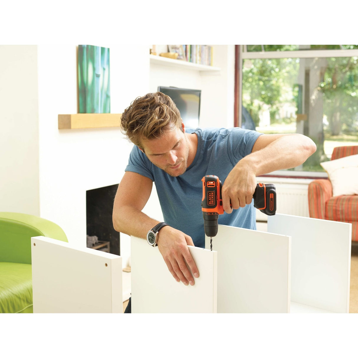 Taladro Atornillador Inalámbrico Black+Decker Bdcdd12, 10,8 Voltios (Negro/Naranja, Batería De Iones De Litio De 1,5 Ah) Bdcdd12-Qw