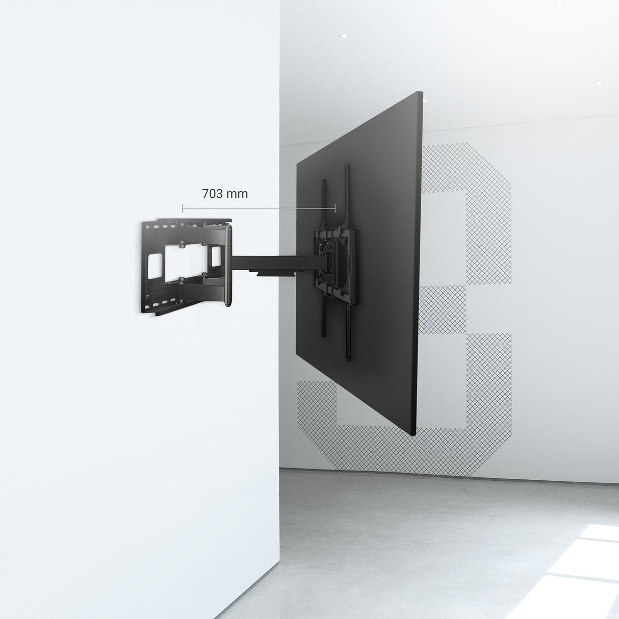 Aisens Soporte Pro Giratorio, Inclinable Y Nivelable Para Monitor/Tv 120kg De 60-120, Negro