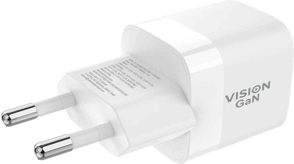 EAN 1179416800005 - Vision TC-PUSBEU/30 cargador de dispositivo móvil Portátil, Smartphone, Tableta Blanco Corriente alterna imagen 2
