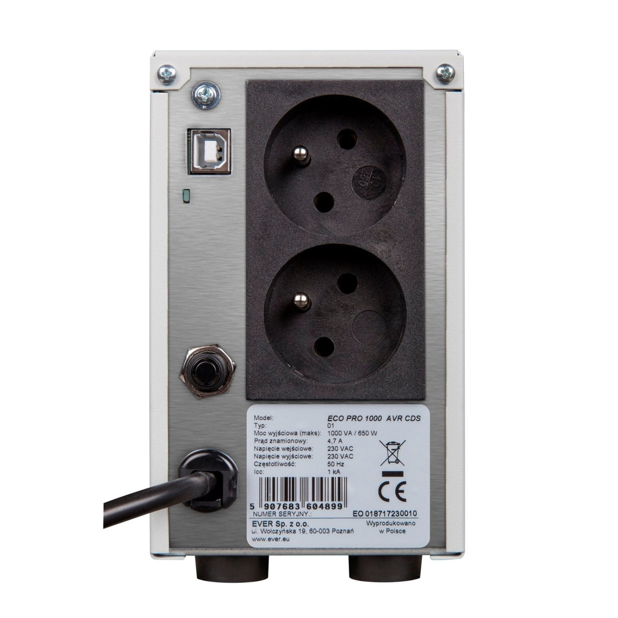 EAN 5907683604905 - Ever ECO PRO 1200 AVR CDS sistema de alimentación ininterrumpida (UPS) Línea interactiva 1,2 kVA 780 W 2 imagen 3