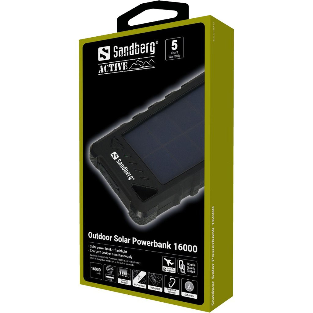 Sandberg Outdoor Solar Powerbank 16000