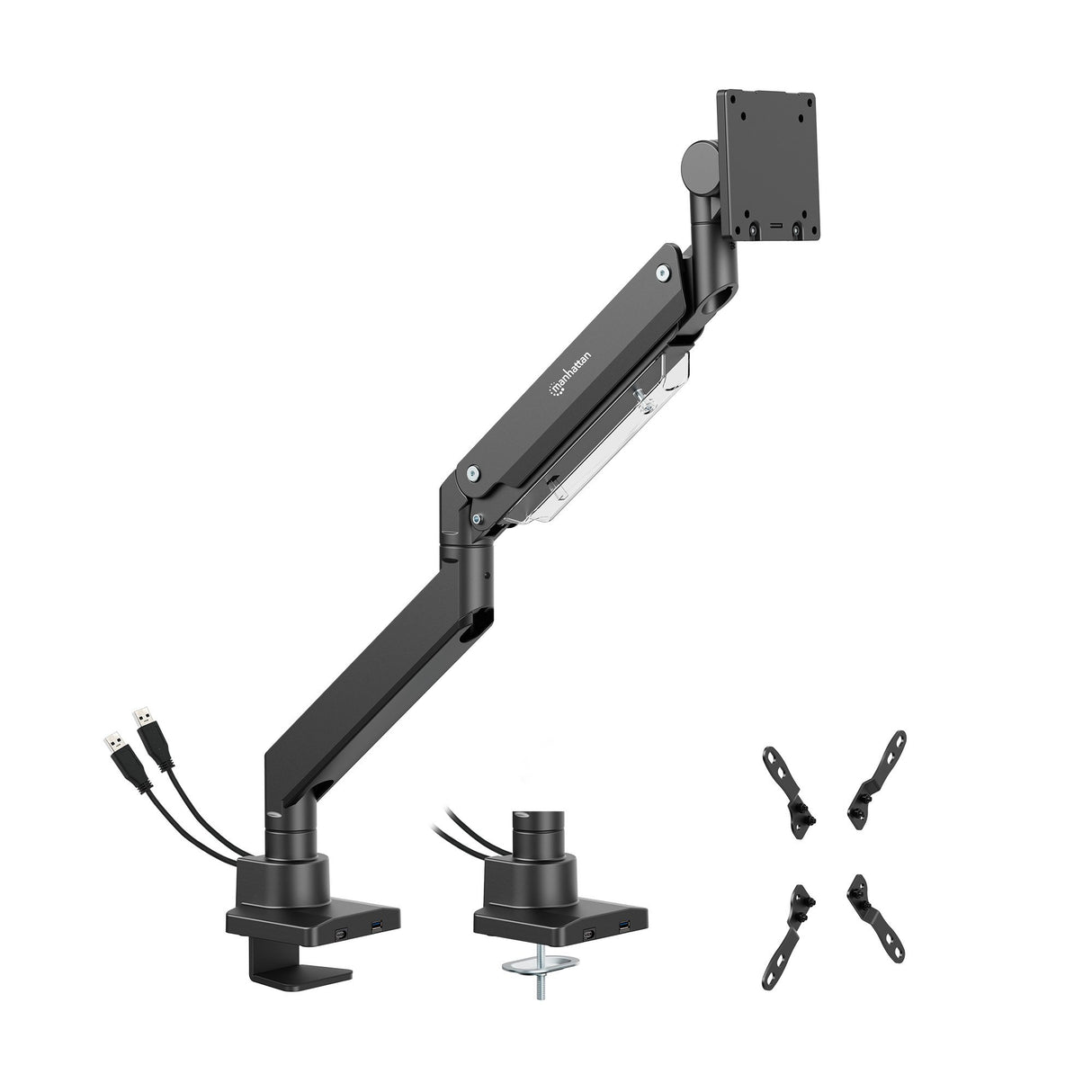 EAN 766623462594 - Manhattan 462594 soporte para monitor 144,8 cm (57") Escritorio Negro imagen 5