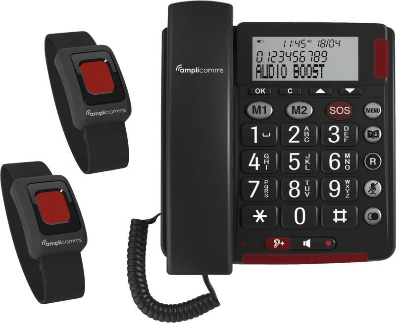 EAN 3700601425642 - amplicomms BigTel 50 Alarm Plus Duo Teléfono analógico Identificador de llamadas Gris Oscuro imagen 1