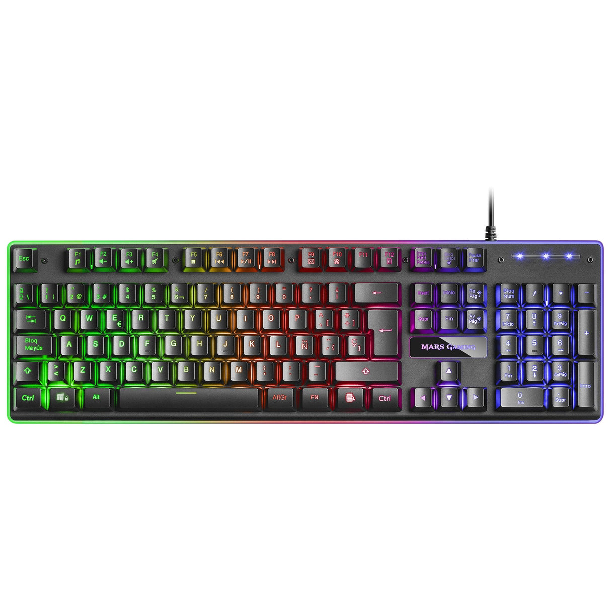 Pack Gaming Mars Gaming Mcpx Teclado H-Mech + Ratón Óptico + Alfombrilla Negro