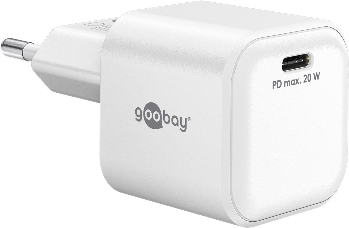 Cargador Rápido Goobay 20w Usb-C Pd Gan (Blanco) 76691