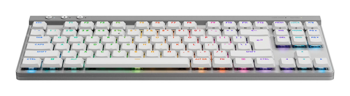 Teclado Ingles Logitech G G515 Juego Rf Wireless + Bluetooth Qwerty Ee.Uu. Blanco