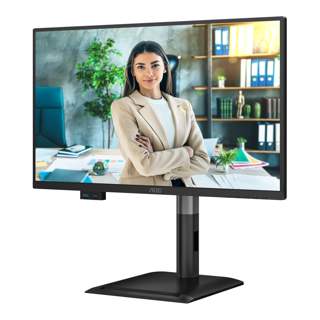 Monitor Aoc 24p4u 23.8" 1920 X 1080 Pixeles Full Hd Negro