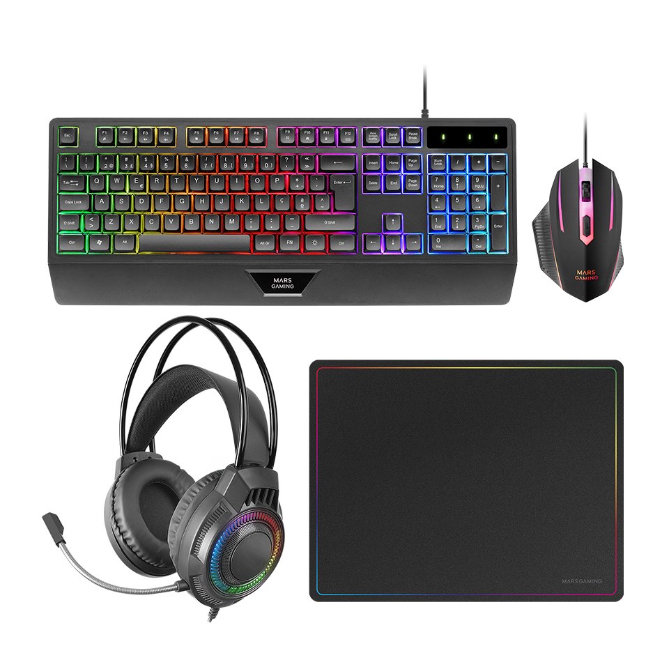 EAN 8435693108405 - Mars Gaming MCP124PRO teclado Ratón incluido Juego USB QWERTY imagen 1
