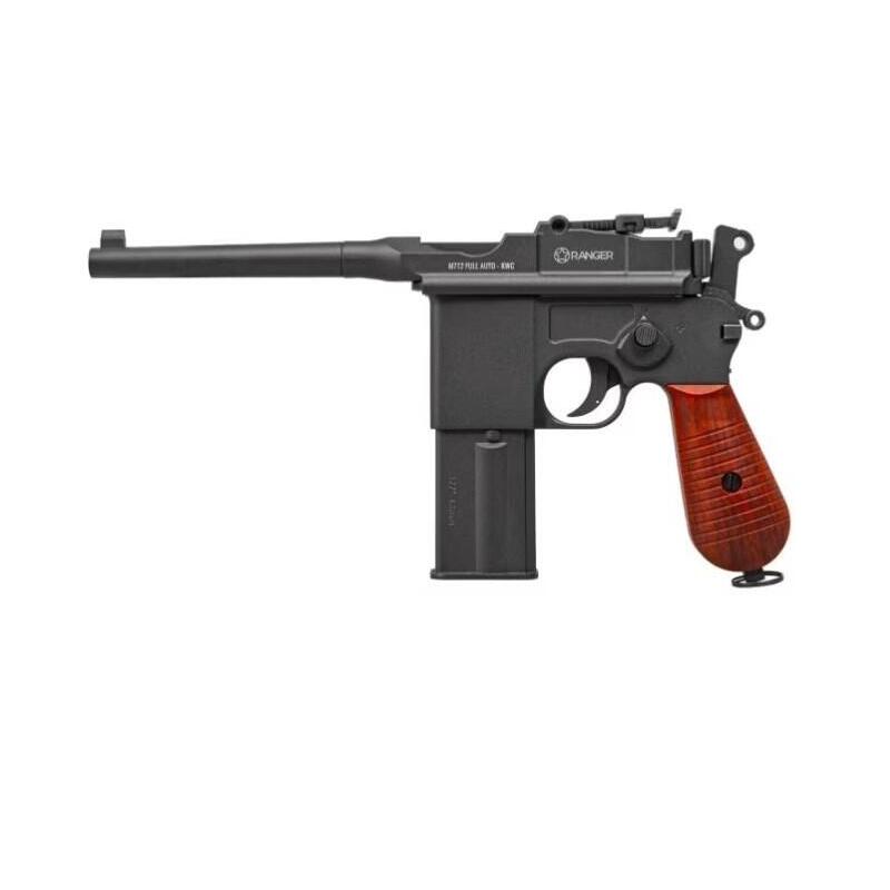 Air Rifle Pistol Ranger M712 Broomhandle Full Auto Blowback K.4,5 Bbs 19-Shots Kwc ...