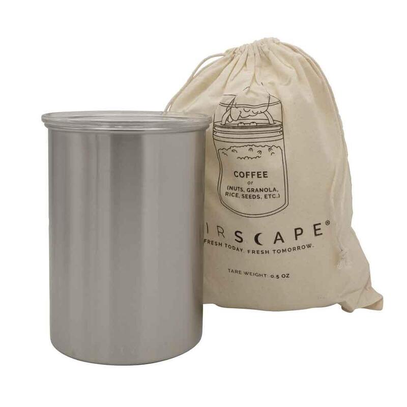Airscape® Acero Inoxidable-Recipiente Para Aroma Mediano, Plateado Cepillado