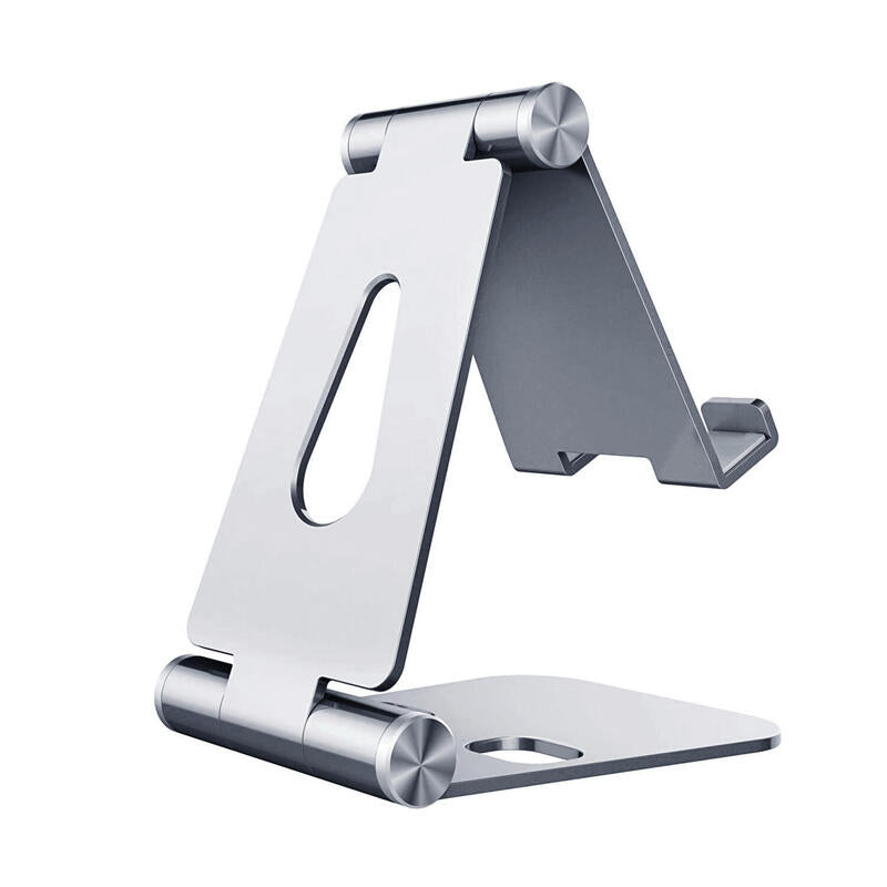 Aisens Soporte De Sobremesa Tamaño M Ajustable (2 Pivotes) Para Movil / Tablet - Plata