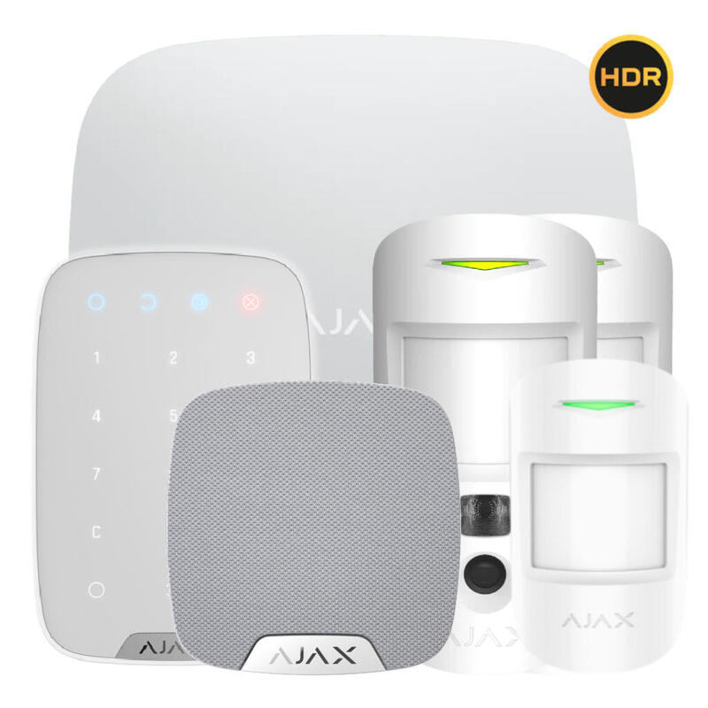 Ajax Hub2kit4g-Mp-Phod-Hdr-Wh1 Kit Ajax Blanco. Hub 2 4g + 2motioncam Hdr Phod + Motionprotect + Keypad + Homesiren