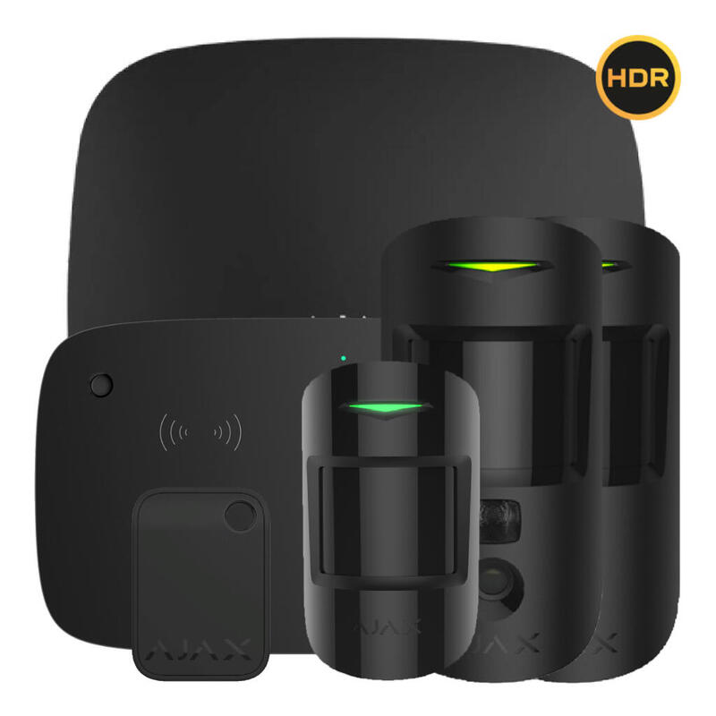 Ajax Hub2kit4g-Mp-Phod-Kpd-Hdr-Bl Kit Ajax Negro. Hub2 4g + 2motioncam Hdr Phod + Motionprotect + Keypadcombi + Tag