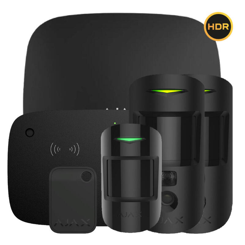Ajax Hub2kit4g-Mp-Pro-Kpd-Hdr-Bl1 Kit Ajax Negro. Hub2 4g + 2motioncam-Hdr + Motionprotect + Keypadcombi + Tag