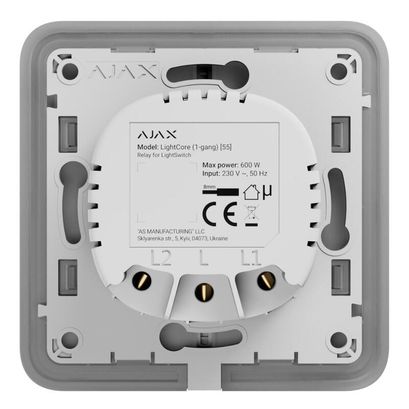 Ajax Lightswitch-Lightcore-1g Ajax Lightswitch Lightcore 1-Gang Jeweller. Interruptor Simple