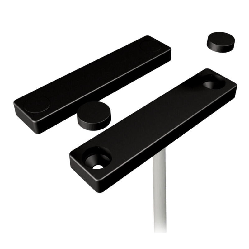 Alarmtech Mc740-Pe-Bl Contacto Magnético, Nc, 2 M De Cable, Tornillos Incluidos, Cubierta De Plastico En Color Negro Y Con Cable Blanco