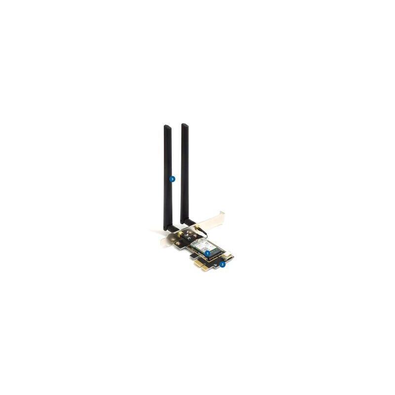 Alfa Network Ait-Ax210 - Tarjeta Wireless Pci Express, Wifi 6, 802.11ax Tribanda (6e,5,2,4 Ghz), Bluetooth 5.2, Antena 5 Dbi