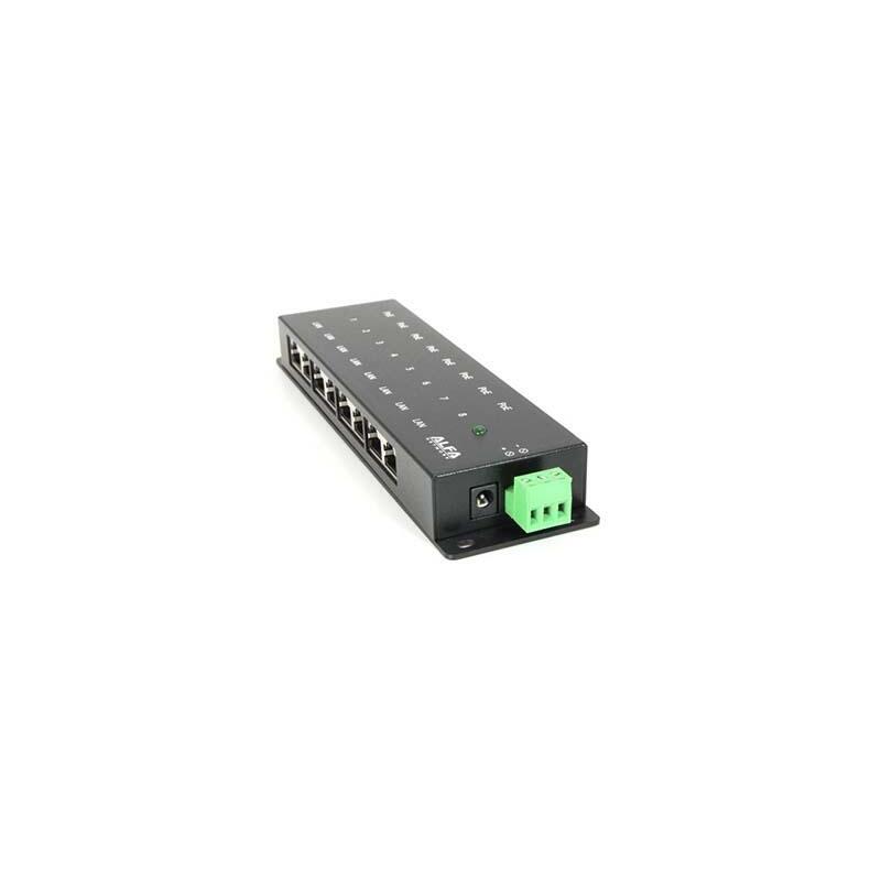 Alfa Network Apoe08_lite Inyector Poe Pasivo De 8 Puertos 10/100, No Incluye Fuente De AlimentaciÓ N