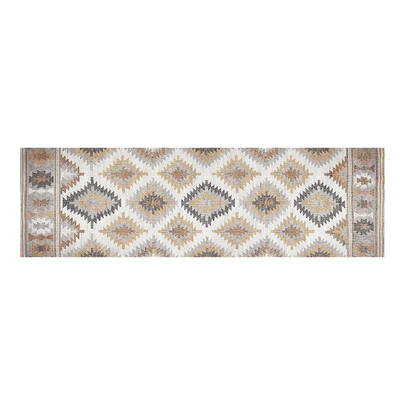Alfombra Vinílica Estampada Kilim Grises 60 X 200 Cm