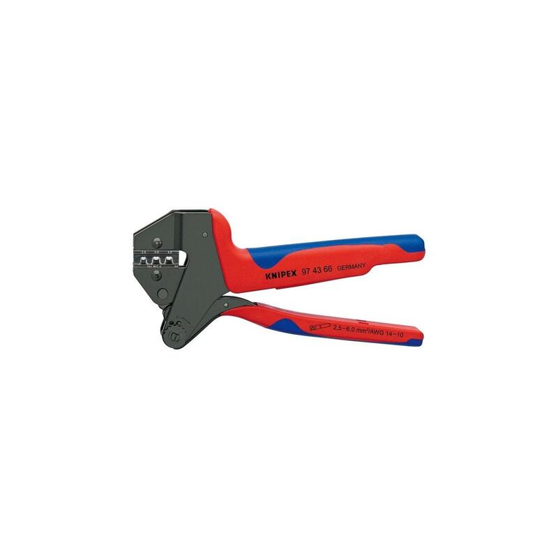 Alicates Para Sistema De Engarzado Knipex 97 43 66 Evo, Alicates Para Entallar Rojo/Azul, Para Conectores Solares Mc4 Evo 2 97 43 66 Evo