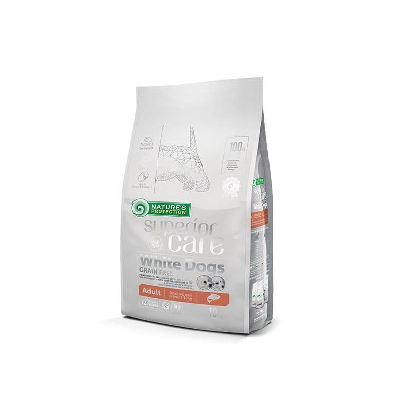 Alimento Seco Para Cachorros Nature'S Protection Superior Care White Dogs Grain Free Junior Small Bialoryba 10 Kg