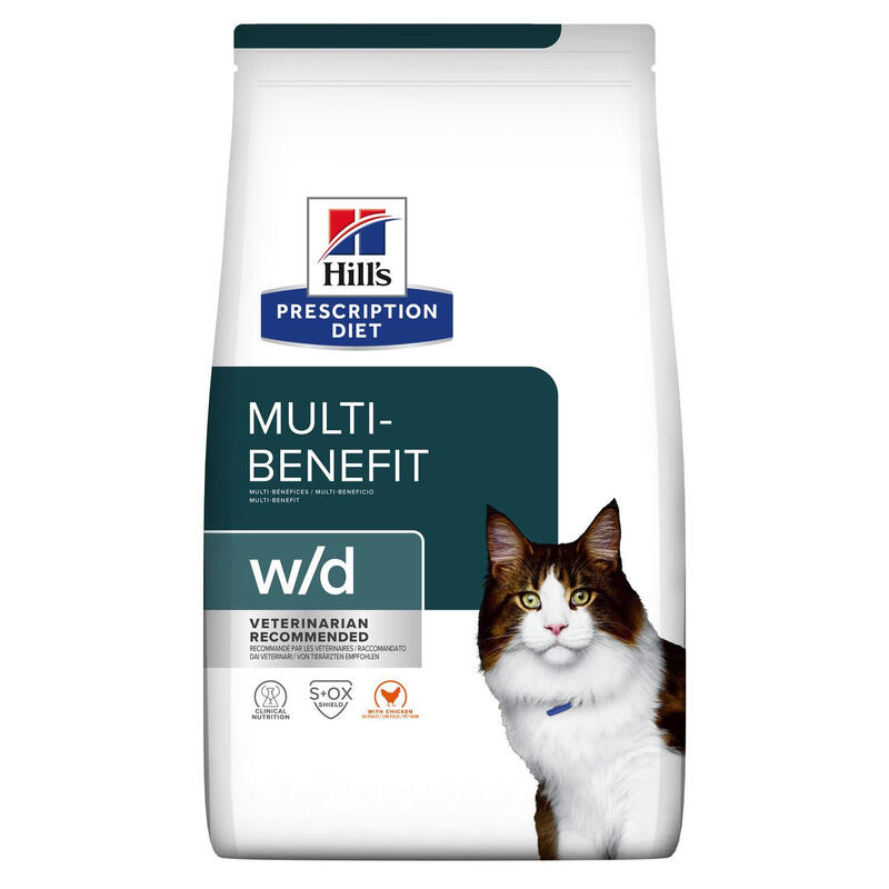 Alimento Seco Para Gatos Hill'S Prescription Diet Multi-Benefit Feline W/D Pollo 3 Kg