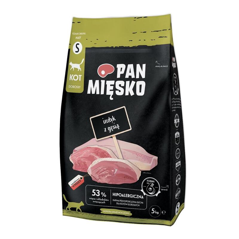 Alimento Seco Para Gatos Pan Miesko Pavo Con Ganso Small 5 Kg