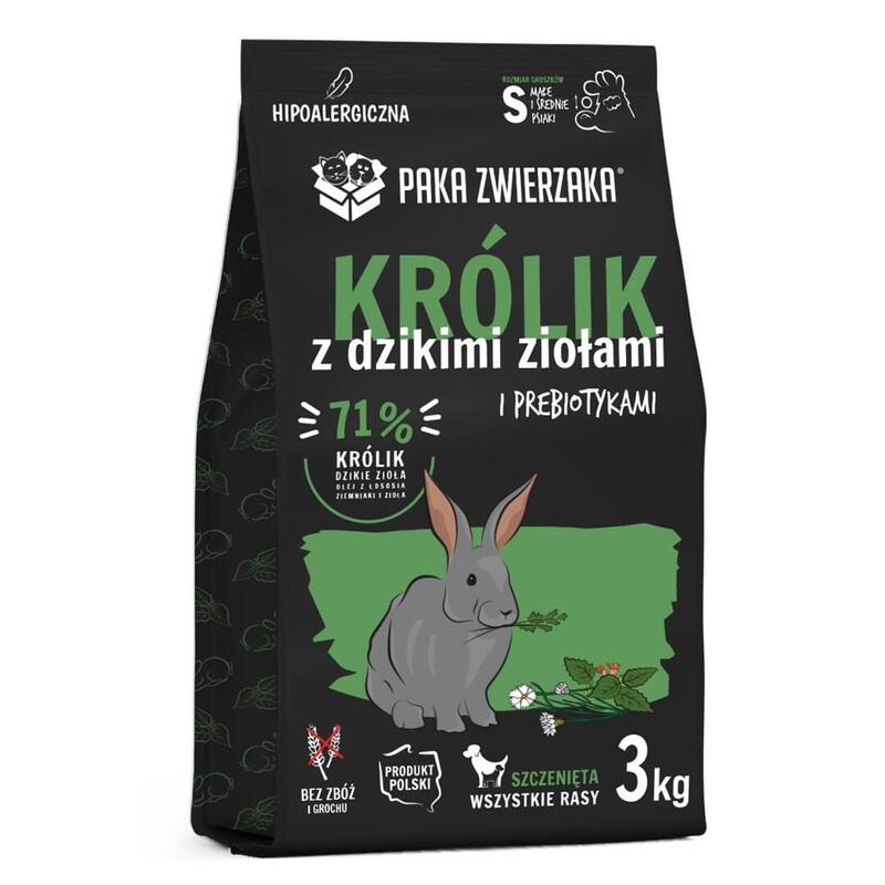 Alimento Seco Para Perros Paka Zwierzaka Puppy Rabbit With Wild Herbs S 3kg
