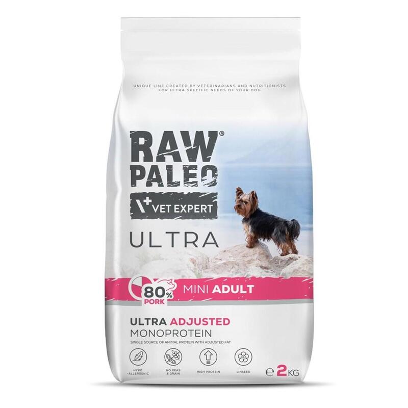 Alimento Seco Para Perros Raw Paleo Ultra Pork Mini Adult 2kg