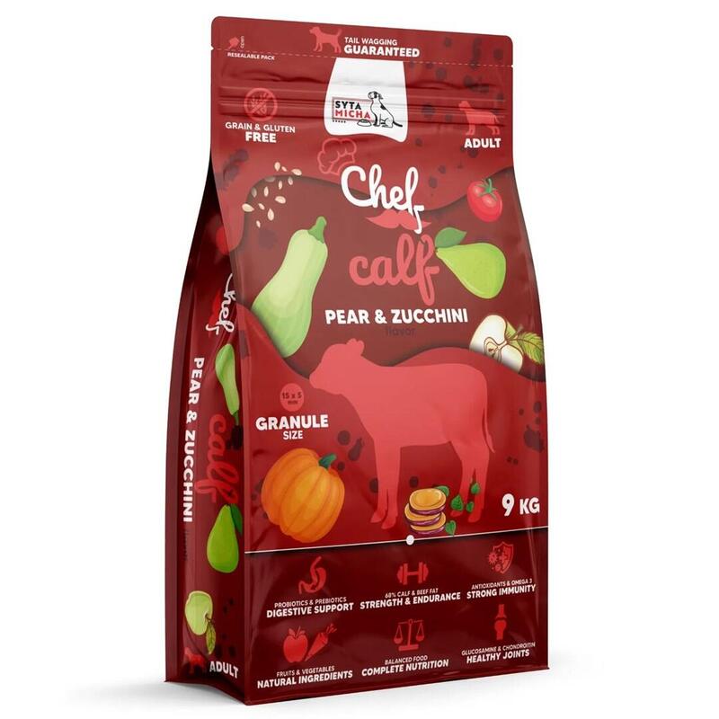 Alimento Seco Para Perros Syta Micha Chef Calf, Pear And Zucchini 9kg