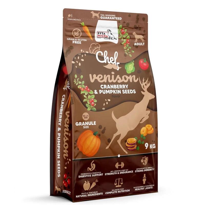 Alimento Seco Para Perros Syta Micha Chef Venison With Cranberry And Pumpkin Seeds 9kg